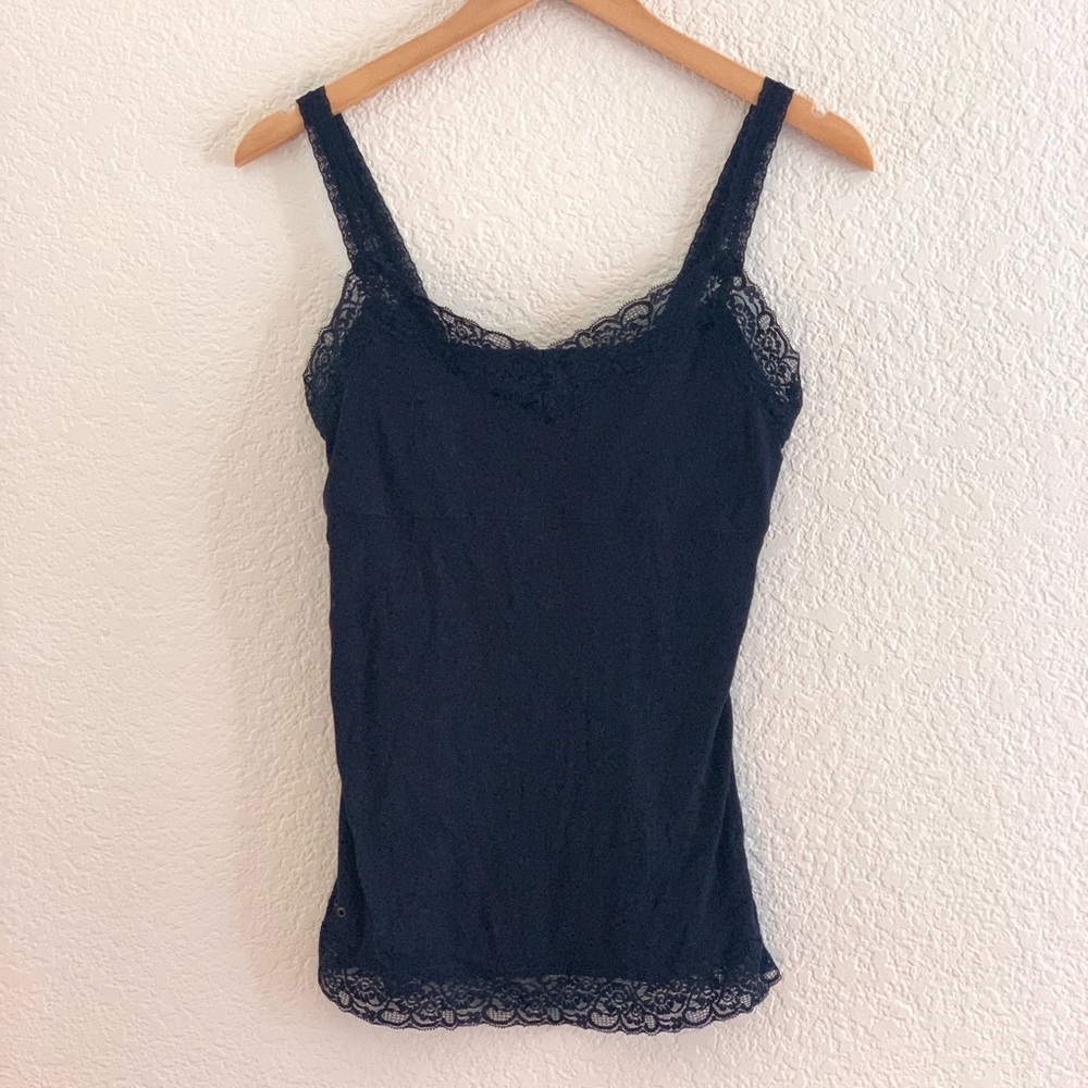 Converse | lace trim stretchy tank camisole size medium